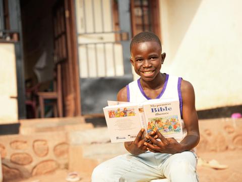 Blaise, 13, an orphan of the massacres in Beni, DRC, found refuge in the word of God and rebuilt his life through discussion, listening, and sharing in Bible study clubs initiated by World Vision's Let The Children Come programme.