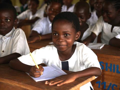 Julie in the classroom