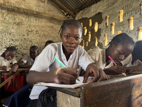 Bernadette in the classroom
