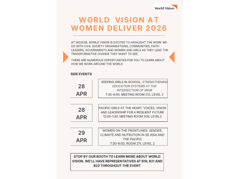 World Vision at Women Deliver 2026