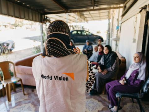 Women take part in a mental health support session in the south of the West Bank