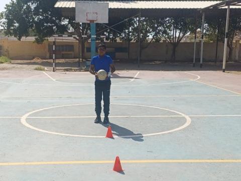On the school playground, Ayman gained confidence through inclusive sports activities that encouraged participation and self expression.