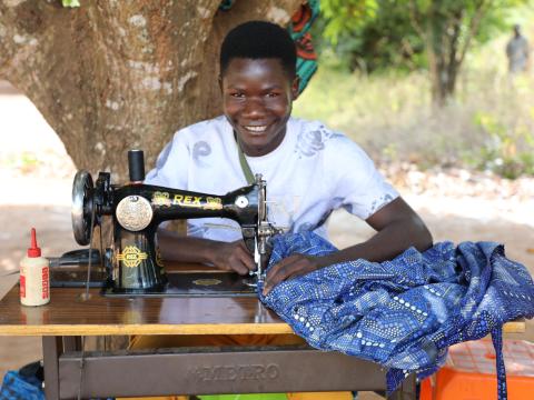 Sewing techniques are among the popular professional courses that quickly generate income in Mozambique.