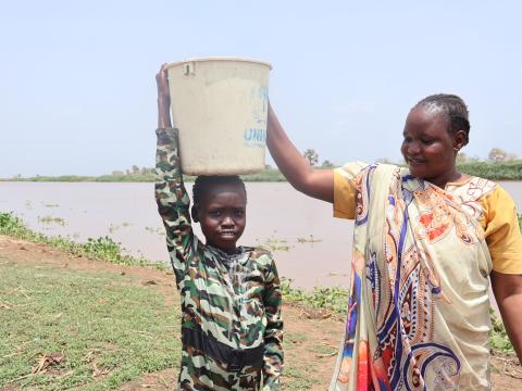 Nyajuma and her daughter Ayen 