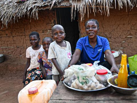 Chantal with her family