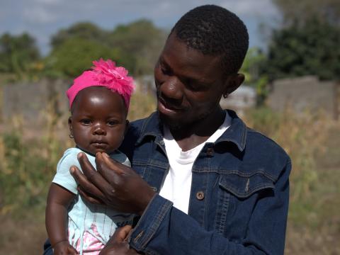 Estevão and his daughter, Elcina. 
