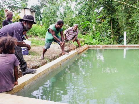 Tilapia pond in Kwene Community