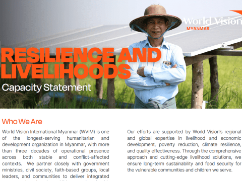 Capacity Statement Resilience and livelihoods 