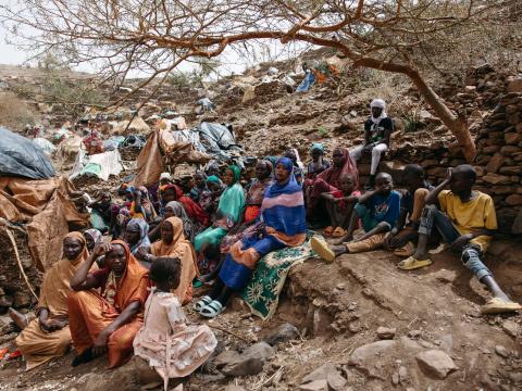 Group of women and children from Sudan