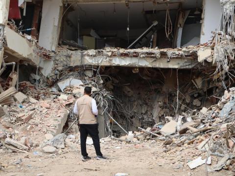 The destruction after the earthquake in Venezuela