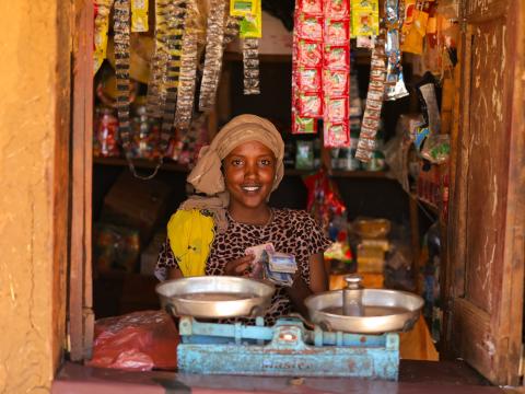 Fami at her shop