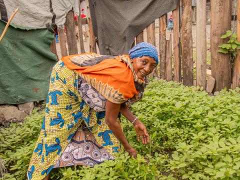 Neema in her garden