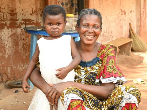 Marie with her grandmother 