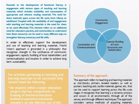 World Vision's Approach to Teaching and Learning Materials