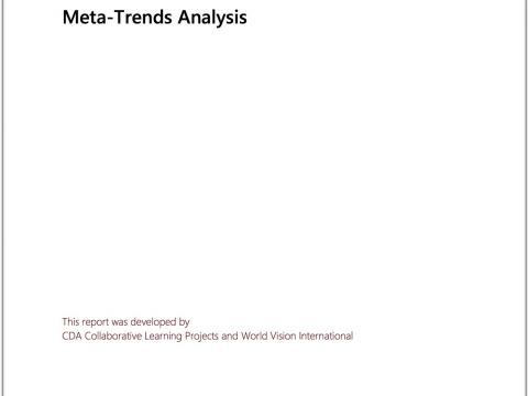 Conflict Sensitivity Meta-Trends Paper by Nicole Goddard and Dilshan Annaraj Conflict Sensitivity Meta-Trends Paper by Nicole Goddard and Dilshan Annaraj