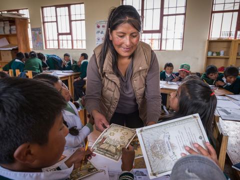 Felisa Teaches Children in Bolivia