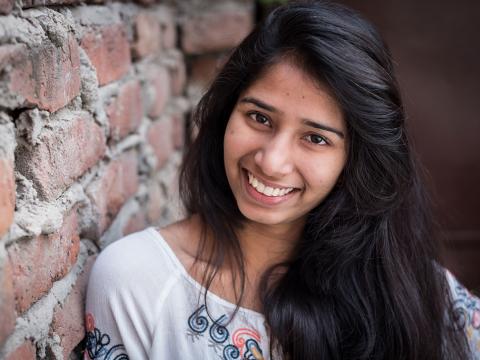 Shivani at her home in India