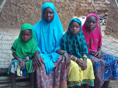 Hadizatou with her daughters