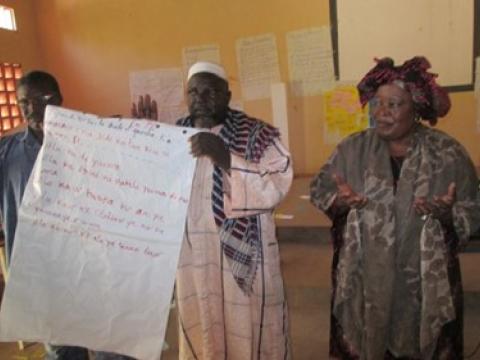 Imam Kone in a group presentation at Celebrating Families Curriculum training 