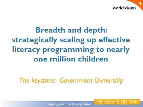 Breadth and depth: strategically scaling up effective literacy programming to nearly one million children
