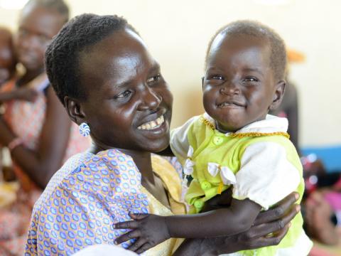 13-month-old Rhoda has become healthy again thanks to a nutrition programme run by World Vision. 