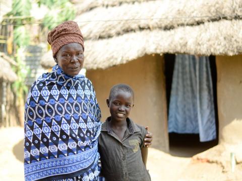 Grandmother and granddaughter benefiting from cash programme
