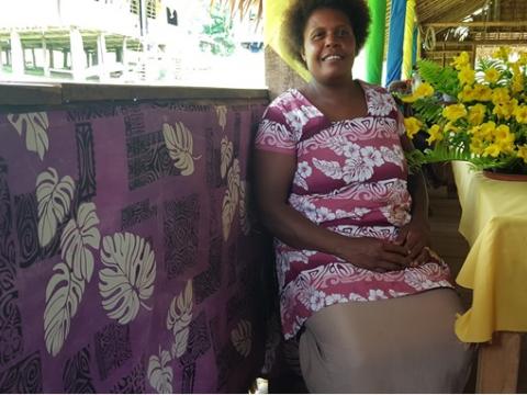 Village Health Volunteer in Rara community, Rebecca Sapara'u.