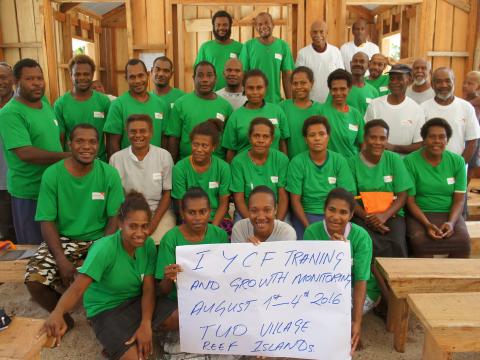 Second training for VHV Roselyn attended. The training was held at Tuo Village in the Reef Islands in early August