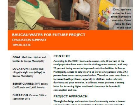 Water for Future Project Evaluation Summary