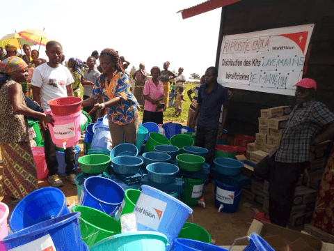 World Vision distributes hygiene kits to vulnerable families in North Kivu