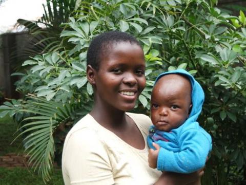 Lubelihle with her son Lubelihle with her son