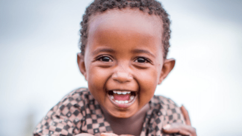 Young boy smiling