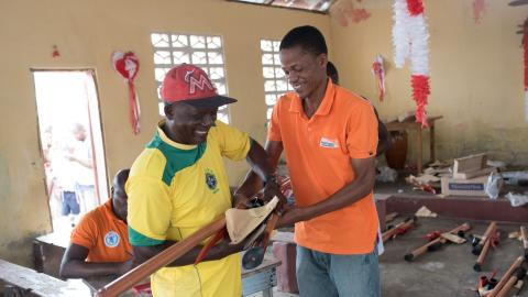 Distribution of tools to farmers