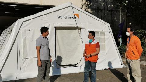 Coronavirus, COVID-19 Response, World Vision donates tents to hospitals in the Philippines