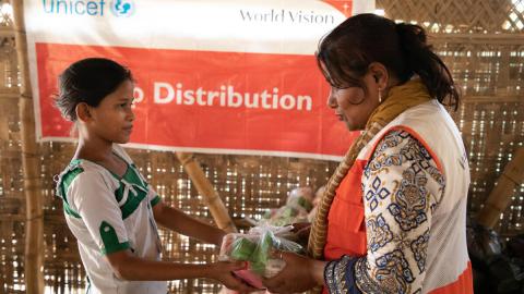 Coronavirus, COVID-19 Response, soap distribution young girl