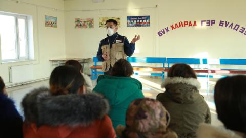 Coronavirus, COVID-19 Response, World Vision Staff Member educates parents of sponsored children about the virus and how they can protect themselves and their children.