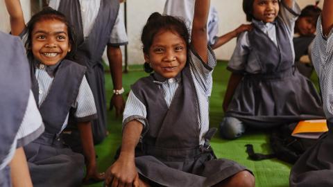 children participating in school activities