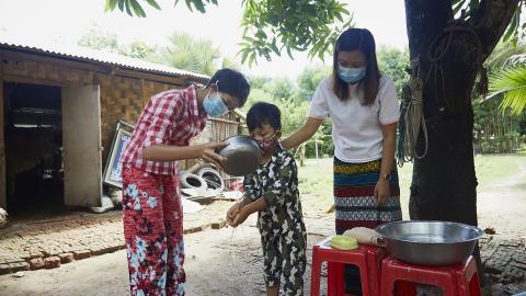Access to clean water is critical to improved health.