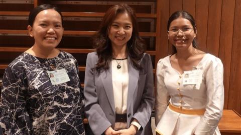 Rima, a child leader in Cambodia and her interaction with UNESCO Director Ms Soohyun Kim