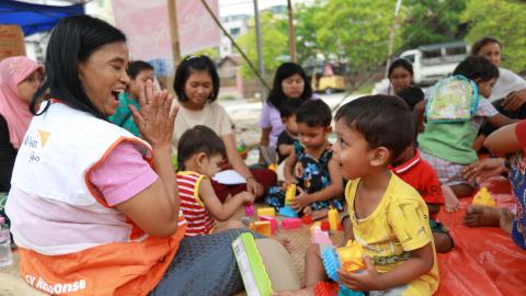 Myanmar earthquake response-child friendly space