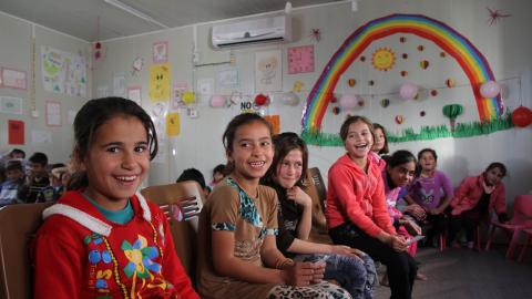 Children at the Let Us Learn program in 