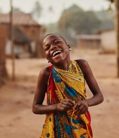 Smiling girl in Ghana