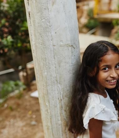 Girl from Cambodia smiling