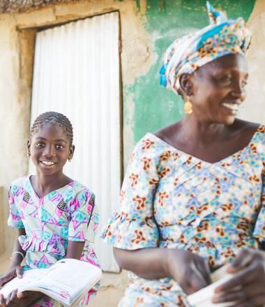 A girl and her grandmother in Senegal
