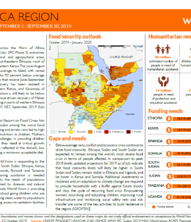 East Africa Children's Crisis Situation Report September 2019