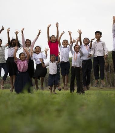 Children jumping