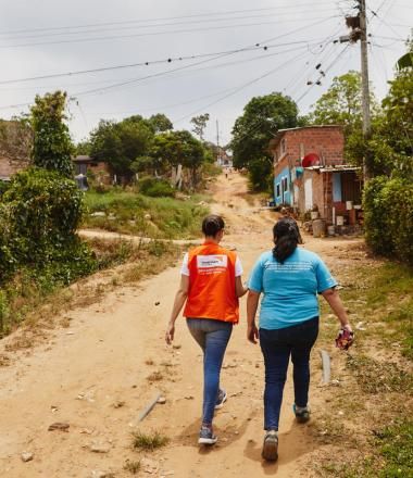 World Vision staff on the field