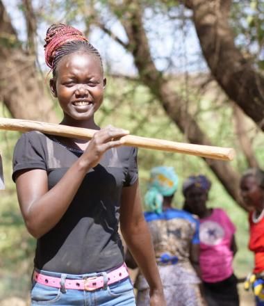 Ruth, FMNR advocate helps restore farmland in Kenya