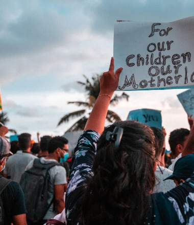 Protests for Lankan children