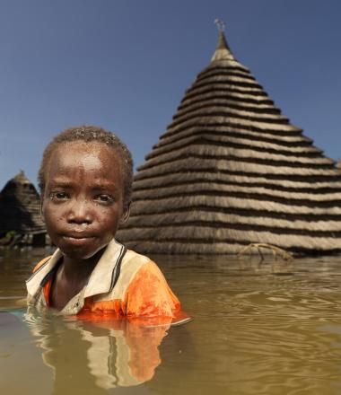 Eight-year-old Kuel, the floods shocked him.